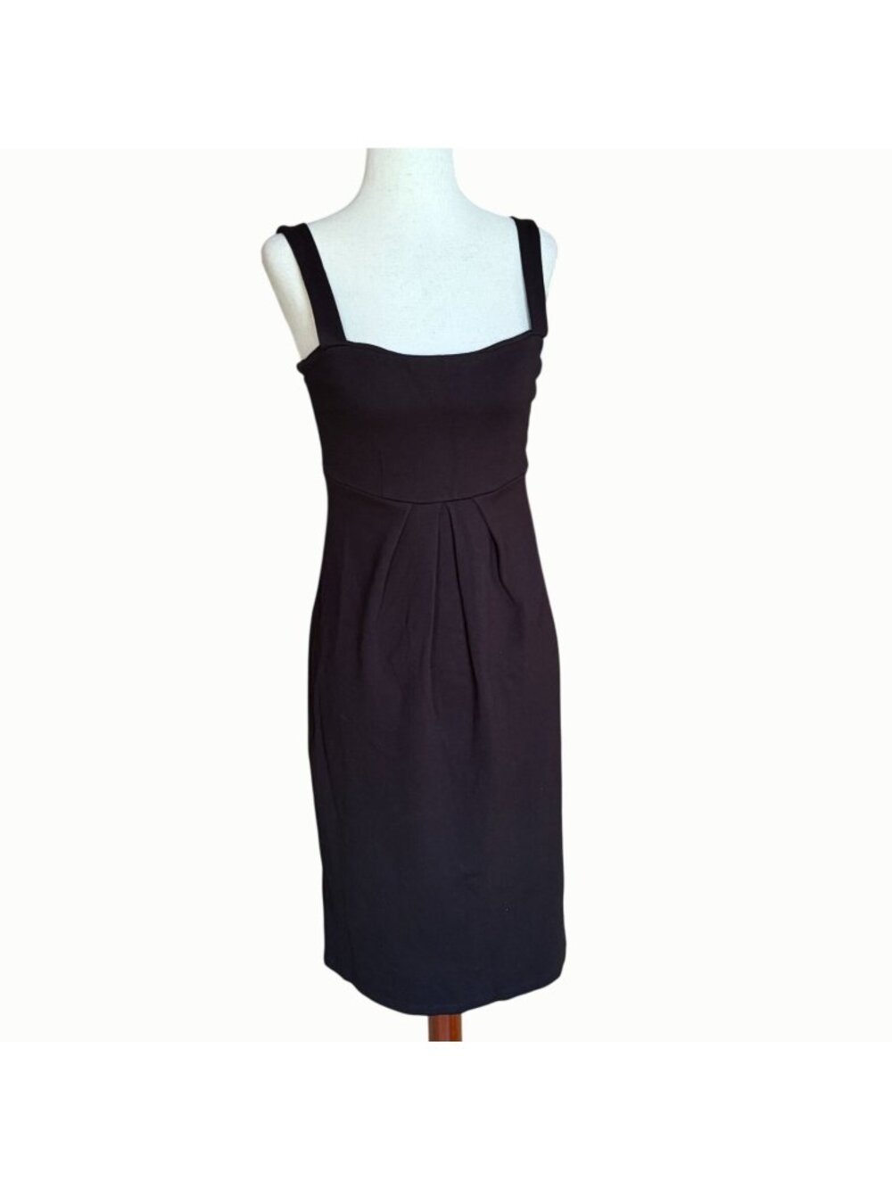 Isabella Oliver Maternity Black Midi Square Neck Stretch Tank Dress NWT Size 0